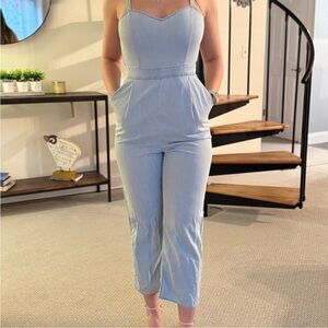 Express Light Blue Jumpsuit w/ pockets